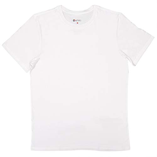 Ethika T-shirt blanc coupe classique homme en coton premium haut de gamme