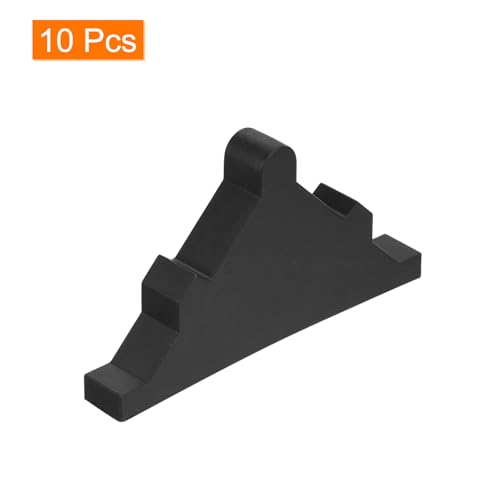 Image of uxcell 10Pcs Plastic Corner Protectors 10x95mm Triangle Shape Glass Corner Guards Cushion for Corner Protection of Glass, Mirror, Tile, Black