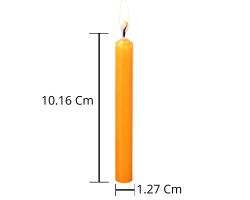 PROSPERRO LUMO by Parkash Candles Chime/Stick/Spell Candle Set of 100 | Ritual Spell | Unscented (Orange)