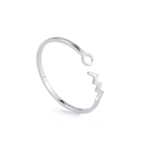 Dreamtimes Edelstahl Sternzeichen Ringe für Frauen 12 Sternzeichen Offener Ring Widder Löwe Jungfrau Zwillinge Waage Fische Skorpion Geburtstagsgeschenk (Wassermann)