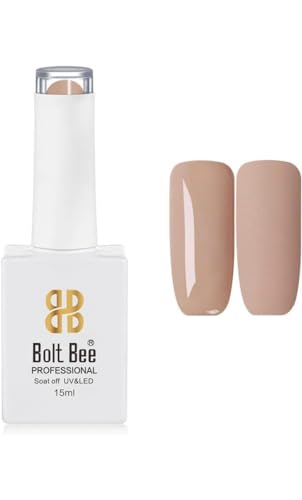 Image of Bolt Bee Gel Nail Polish with Glossy Finish | Gel Paint Soak Off UV Led Non-Smudging,Long-Lasting Nail paint | Highly Pigmented Gloss Touch Polish For Home Manicure & Salon | Gift Set for Women-15ml