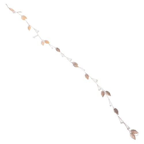 iplusmile Diadema de Boda Dorada Hojas de Aleación, Accesorio Cabello Bien Elaborado para Ocasiones Obsequios y Fiestas Elegantes