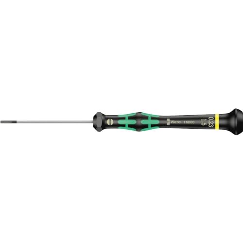 Wera 05118003001 Kraftform Micro 2035 Slotted Electronics Precision Screwdriver, 1.5mm Head, 60mm Blade Length