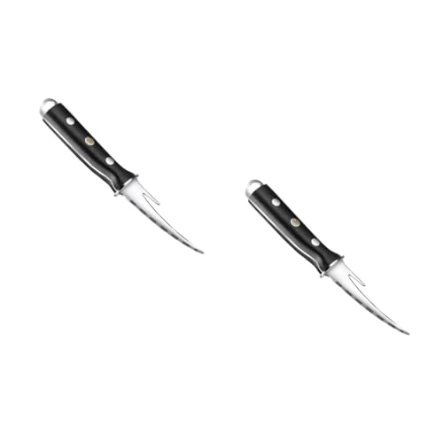 PRETYZOOM 2 Piezas cortador de gambas mariscos pelador de gambas Pelador de camarones aparatos para pelar gambas cortador de limpieza de línea de camarón casero Madera Black