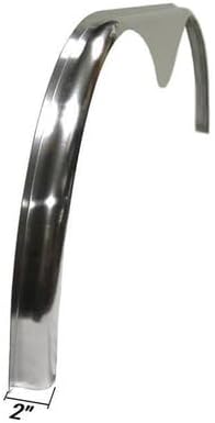 72x2" Smooth Aluminum Tandem Axle Teardrop Fender Flare - One Fender