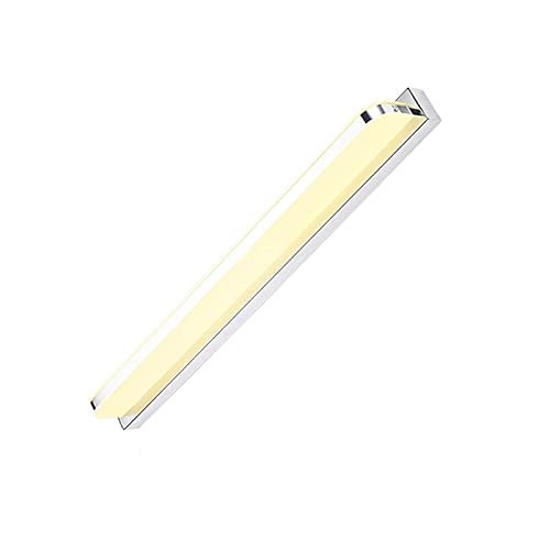Miroir LED Lumière Miroir en Acier Inoxydable Lumière Avant Miroir De Vanité Applique Murale pour Coiffeuse De Salle De Bains (Couleur: Blanc Chaud, Taille: 3W 23Cm)
