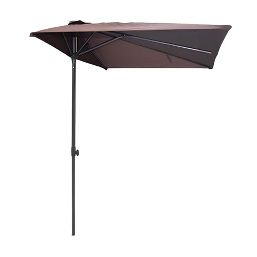 Demi-parasol 250 x 130 cm pour balcons étroits exposés plein sud