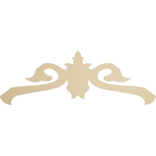 60"W x 22 1/2"H x 1 1/2"P (9/12) Pitch Florence Signature Urethane Gable Pediment, Primed Tan