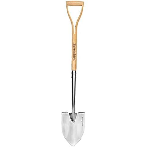 Berry&Bird Shovel for Digging, Round Point Digging Garden Shovel with Wood D-Handle, 40.98" Stainless Steel Gardening Didding Spade, Heavy Duty Spade Shovel Beach Shovel Snow Shovel for Women & Men Cover
