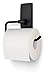 Command Toilet Paper Holder Matte Black with Water Resistant Command Strips, Rust Resistant Bathroom Organizer