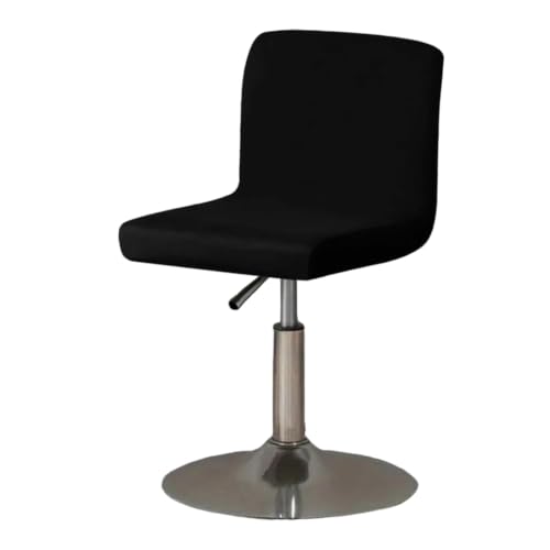Housses de tabourets de bar avec dossier noir lot de 6 elastique pub