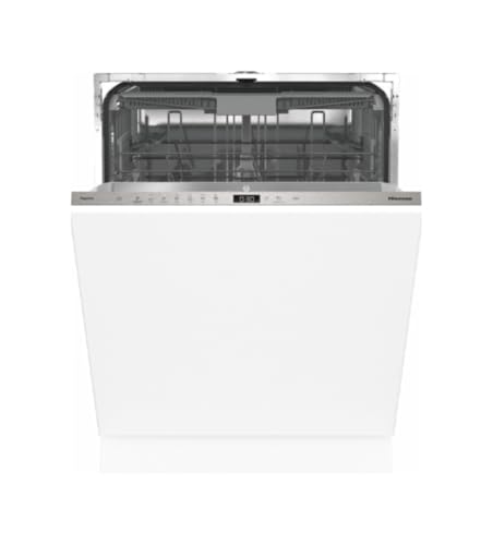 Hisense HV643D60 Lavastoviglie Integrata Totale 60 cm, 16 Coperti, 44 db, Partenza Ritardata, Acqua Stop, 6 Programmi 5 Temperature, Auto dry Display Led Cesti flessibili 3° cesto
