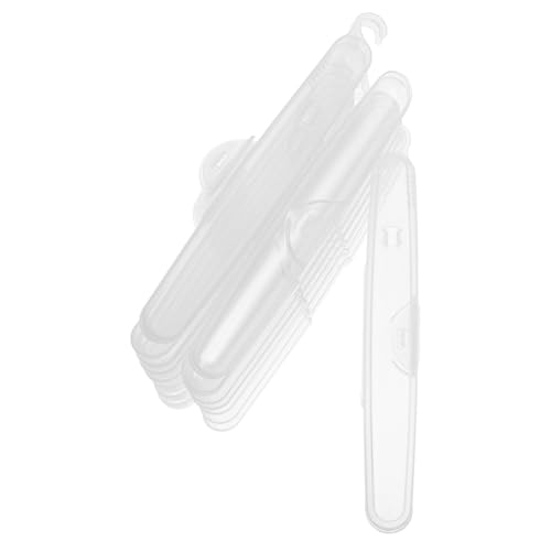 PartyKindom 10pcs Travel Toothbrush Container Portable Toothbrush Storage Box for Home Travel Lightweight Compact Design Keeps Brushes Clean Tidy