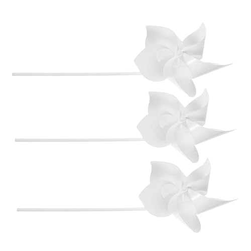 Garneck 3pcs Sublimation Windmill Blank Plastic Diy Craft for Boys and Girls Double Sided Windmill Toy Creative Garden Decor for Outdoor