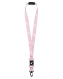 Nike Club Breakaway Lanyard – Futura Logo Neck Strap, Detachable Buckle & Swivel Hook for ID & Keys, Pink | White, One Size
