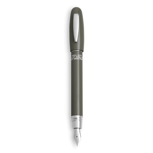 Stylo plume court Spalding & Bros 170130 gris foncé format poche