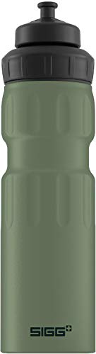 Sigg WMB Traveller Leaf Green Touch Borraccia alluminio (0.75 L), Borraccia colorata ermetica e priva di sostanze nocive, Borraccia acqua leggerissima in alluminio