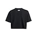Under Armour Womens Boxy Crop Logo Short Sleeve T Shirt, (001) Black / / White, Medium