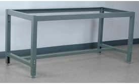 Adjustable Height Box Tube Workbench Frame, 40" W X 27" D X 30-35" H, Black