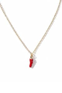 perela Chili Anhänger Halskette - Edelstahl Damenschmuck nickelfrei