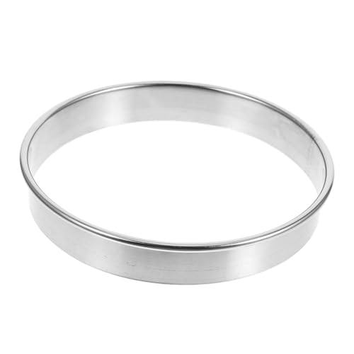 Cabilock Pizza Serving Ring Metal Baking Ring Pizza Server Pizza Oven Tools Pastry Rings for Baking Nonstick Cake Ring Nonstick Baking Rings Cake Plating Ring Stainless Steel Silver