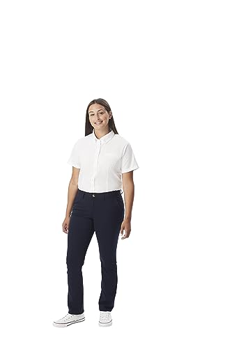 French Toast Women's Oxford Button-Down Collar Blouse with Short Sleeves4