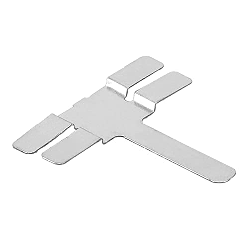 ohohulo 100 Pieces T-Shaped Nickel Sheet for Battery Nickel Plated Steel Sheet Improve Work Efficiency Low Resistivity