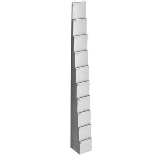 YFYIQI 10 Step Calibration Block 0.100" 0.200" 0.300" 0.400" 0.500" 0.600" 0.700" 0.800" 0.900" 1.000" 1018 Steel for Ultrasonic Thickness Gauge Calibration Test miniatura 1