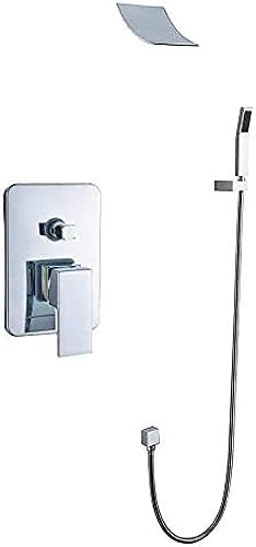 Mitigeur de douche encastré cascade en laiton chromé à 2 voies pour salle de bain moderne