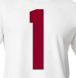 8' RED -Toned Iron on Numbers for Clothing，Jersey Numbers，Large Iron on Numbers for Jersey Heat Transfer Numbers for Sports Uniform Baseball Football T-Shirt(Style A) (Maroon 1)