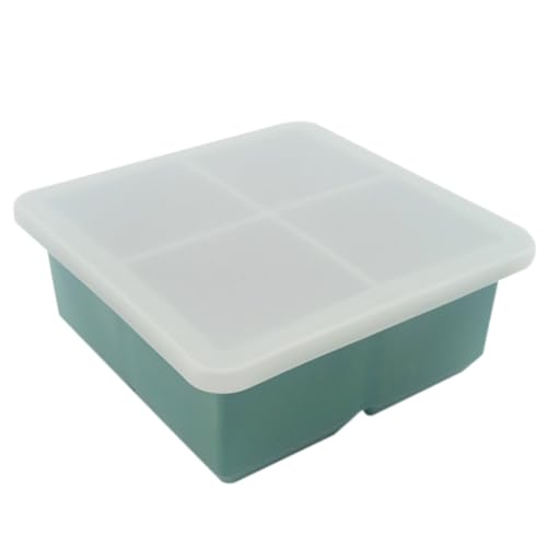 Molde para cubitos de hielo de silicona con tapa