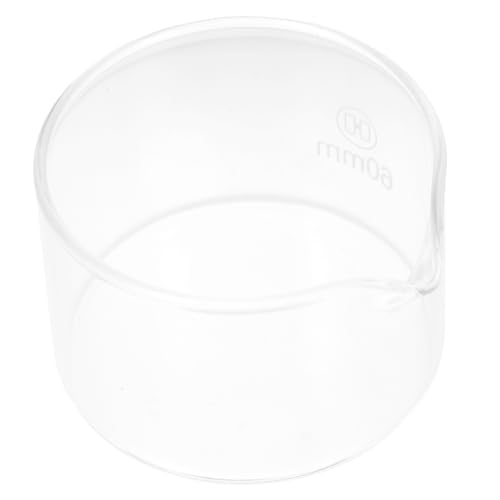 OSOLADY 3 Pcs Laboratory Bowl Glass Crystallizing Dish with Spout Flat Bottom Evaporation Bowl Lab and Home Use