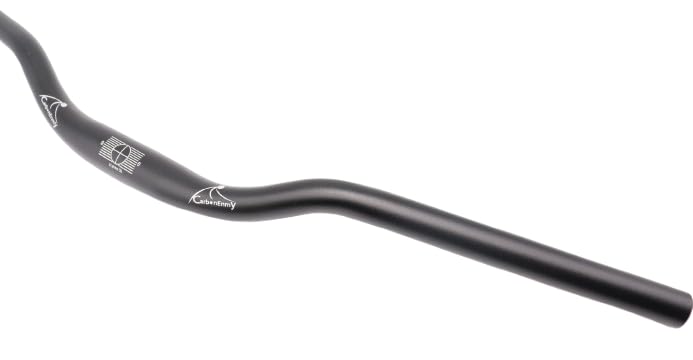 Manubrio per bicicletta MTB Riser Bar Ergo Manubrio per bicicletta, in alluminio, Ø 31,8 mm, 620 700 720 780 mm, nero opaco (720 mm)