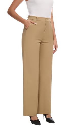 Women's High Waisted Wide Leg Dress Pants Business Casual Work Trousers with Pockets for Office Casual Wear2
