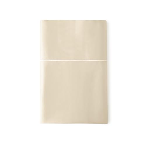 Image of Certified Organic King Flat Sheet Only - 100% Organic Cotton Top Sheet with Luxurious Soft and Breathable 300 Thread Count Sateen Weave Finish - GOTS & Fairtrade Certified (Dune, King)