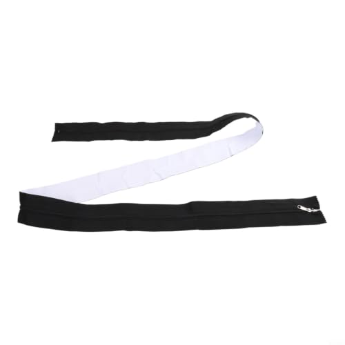 Lot de 2 rubans adhésifs à fermeture éclair pour porte de serre - 2,1 x 7,6 cm - Pour réparation de bâche en plastique - Résistant aux intempéries - Structure de jardin - Bande d'entrée (noir) – vue 6