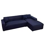 DERBUT Schnittsofabezug,Stretch L-förmiger Sofabezug,2-teilig,universeller Spandex,rutschfest,Sofa-Schonbezug,Möbelschutz für Wohnzimmer,T-2 + 2-Sitzer
