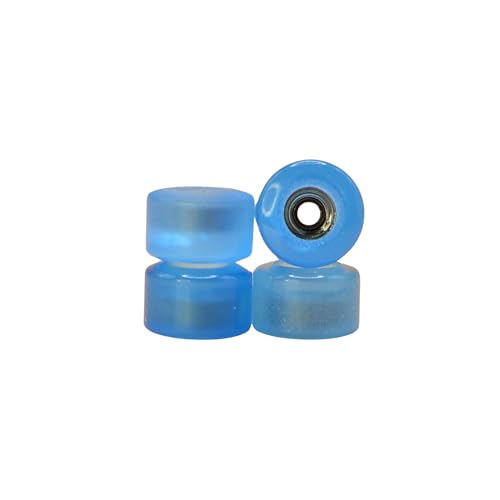 Professional Fingerboard Bearing Urethane Wheels - Crystal Blue Basic Shape 99A 7.3mm Diameter - Wysocki Wheels
