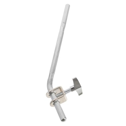 BESTonZON Drum Bell Extension Rod Cowbell Fixed Rod Music Instrument Part Easy to Use Drum Hardware Silver