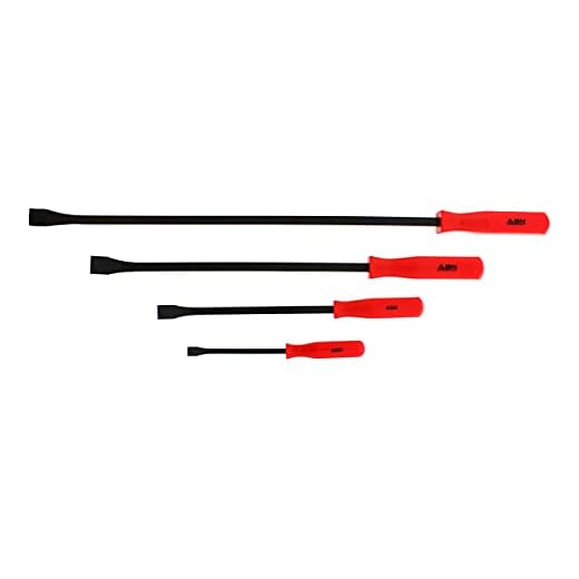 ABN 4 Piece Pry Bar Set – 8, 12, 18, 24-Inch Bars with Oversized Handles - for Lifting, Prying, and Moving Objects