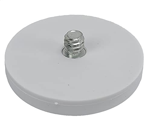Threaded Magnet Rubber Coated (44mm Male White Qty 1)