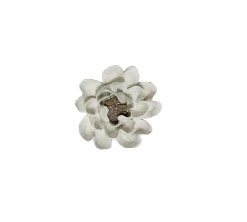 Image of Ceramic Flower Wall Art Decor, Artificial Flower Wall Sculpture,Handmade Ceramic Flowers for Home,Hallway,Living Room, Kitchen,Bathroom (Spotted Color,Luoyang Peony, 2.76 inch)