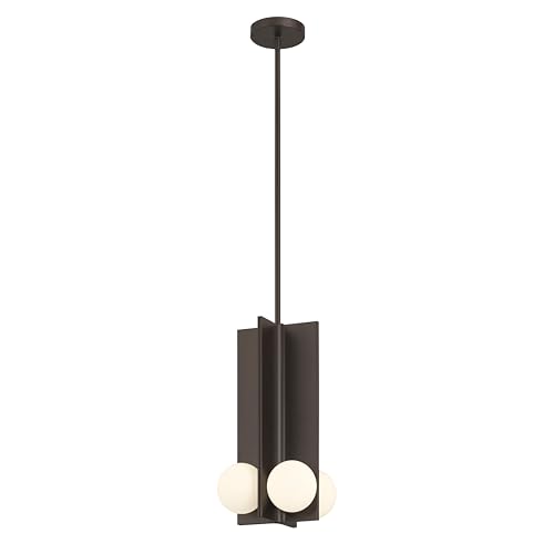 Minka-Lavery Vestra 10.5" LED Pendant - Dark Bronze with Etched Opal Glass by Minka Lavery - Used condition - US$281.65