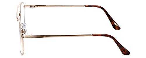 Image of Calabria 1106 Metal Aviator Reading Glasses in Gun-Metal or Gold