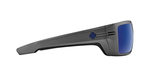Spy ANSI Certified Rebar Sunglasses Matte Gunmetal with Happy Gray Green Polar Dark Blue Spectra Mirror Lens4