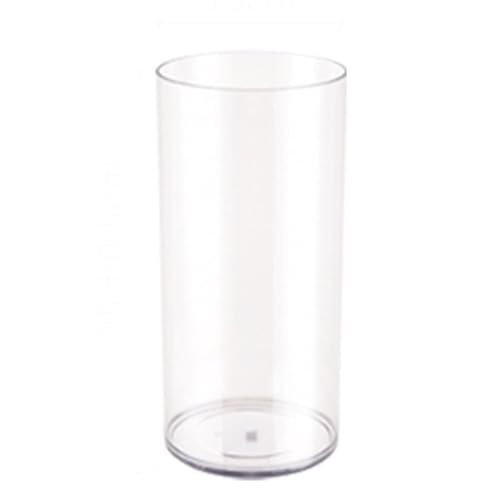 Jarrón alto de acrílico transparente, jarrón cilíndrico, a prueba de roturas, para decoración de bodas, hogar, oficina (10 x 25 cm)