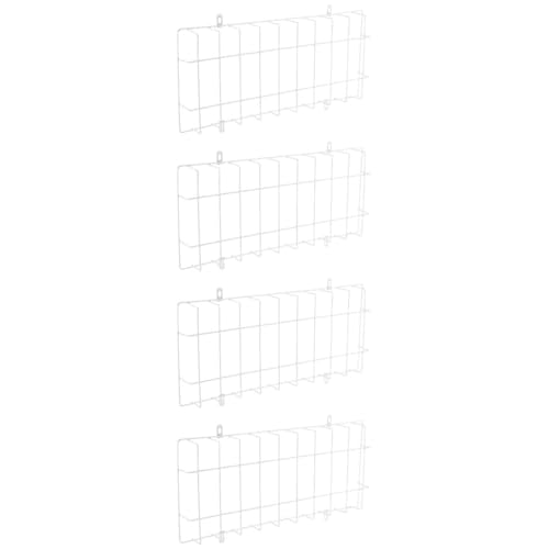 OSALADI 4pcs Emergency Light Protection Cover Steel Wire Guard Air Conditioner Cage Home Installation Supply Light Protective Cover Exit Sign Protector White Wire Cover Wall Mounted