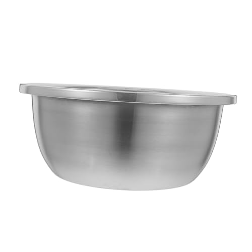 POPETPOP Olla De Acero Inoxidable Tazones Para La Cocina Tazones De Almacenamiento De Alimentos Tazón Grande Tazones De Cocina De Metal Tazones Para Mezclar De Metal Acero Inoxidable Silver