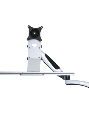 Support de moniteur d'ordinateur industriel double bras avec plateau clavier