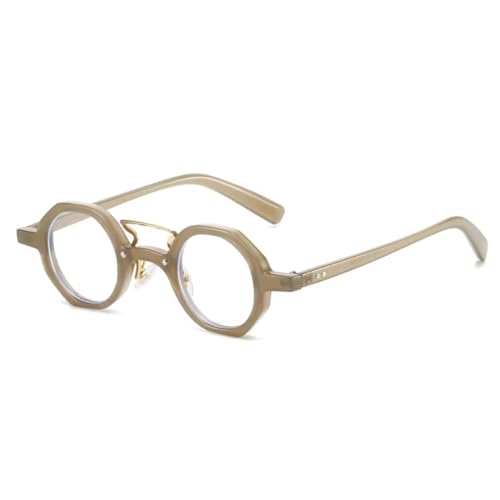 Lunettes de soleil punk rondes polygonales anti UV400 pour femme